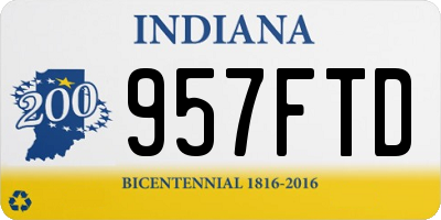 IN license plate 957FTD