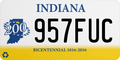 IN license plate 957FUC