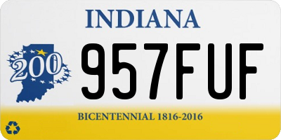 IN license plate 957FUF