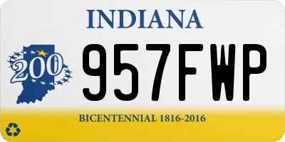 IN license plate 957FWP