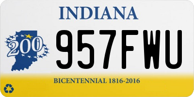 IN license plate 957FWU
