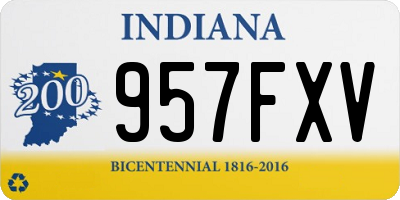 IN license plate 957FXV