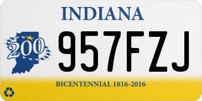 IN license plate 957FZJ
