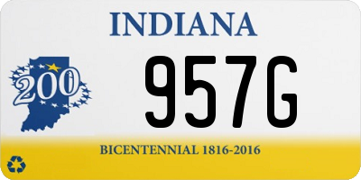 IN license plate 957G