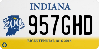IN license plate 957GHD