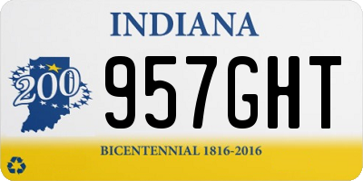 IN license plate 957GHT