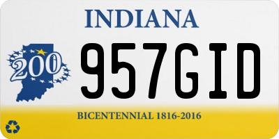 IN license plate 957GID