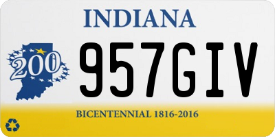IN license plate 957GIV