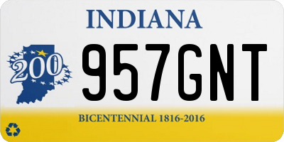IN license plate 957GNT