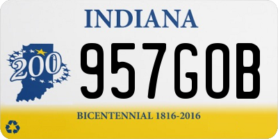 IN license plate 957GOB