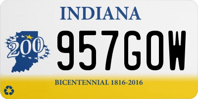 IN license plate 957GOW