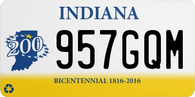 IN license plate 957GQM