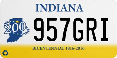 IN license plate 957GRI