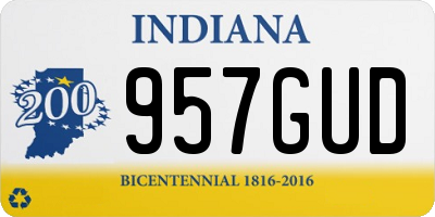 IN license plate 957GUD