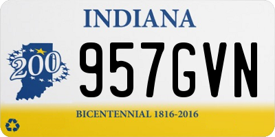 IN license plate 957GVN