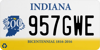 IN license plate 957GWE