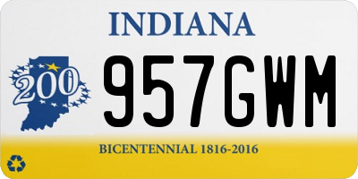 IN license plate 957GWM