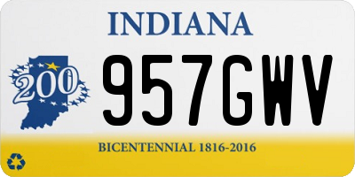 IN license plate 957GWV