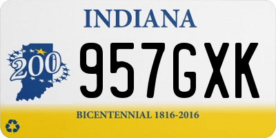 IN license plate 957GXK