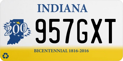 IN license plate 957GXT