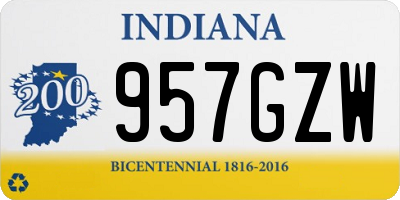 IN license plate 957GZW