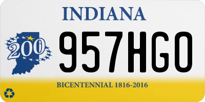 IN license plate 957HGO