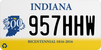 IN license plate 957HHW