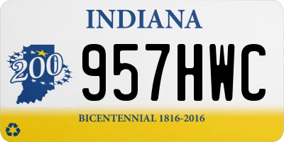IN license plate 957HWC