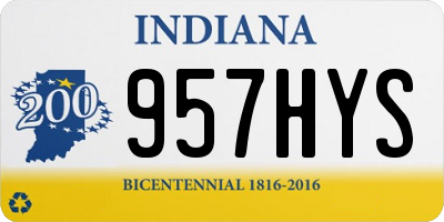 IN license plate 957HYS