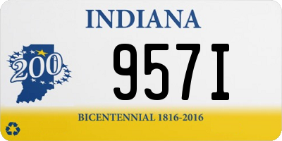 IN license plate 957I