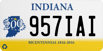 IN license plate 957IAI