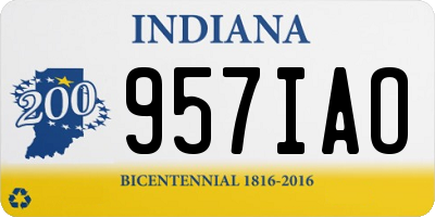 IN license plate 957IAO