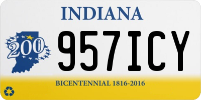 IN license plate 957ICY