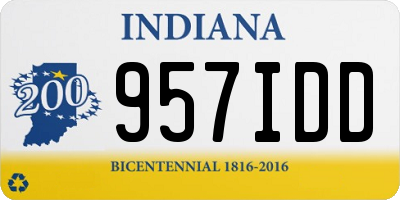 IN license plate 957IDD