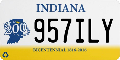 IN license plate 957ILY