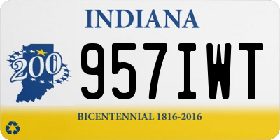 IN license plate 957IWT