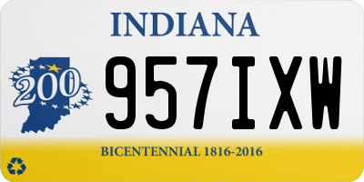 IN license plate 957IXW