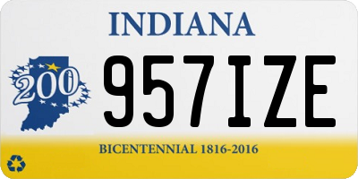 IN license plate 957IZE