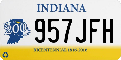 IN license plate 957JFH