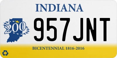 IN license plate 957JNT