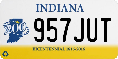 IN license plate 957JUT