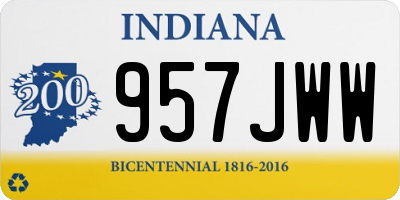 IN license plate 957JWW
