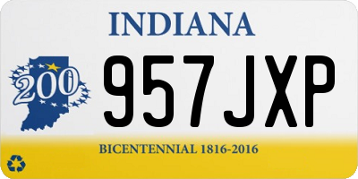 IN license plate 957JXP