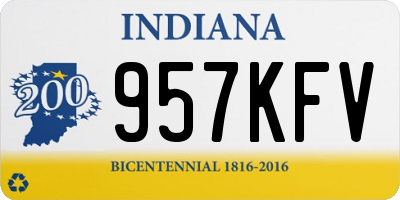IN license plate 957KFV