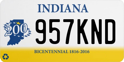 IN license plate 957KND