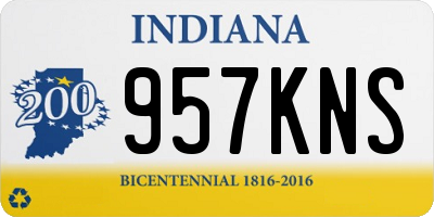 IN license plate 957KNS