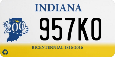 IN license plate 957KO