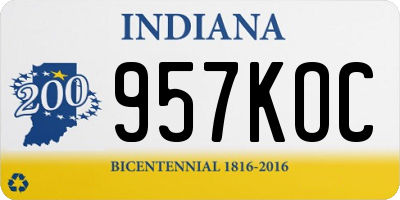 IN license plate 957KOC