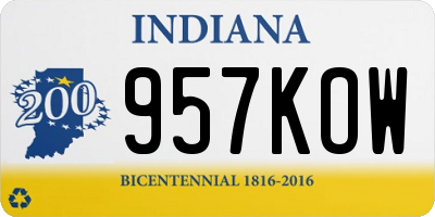 IN license plate 957KOW