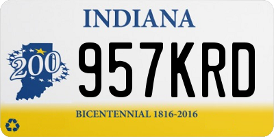 IN license plate 957KRD